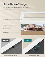 SONGMICS 9-Photo Collage Frame Set 4x6 Glass Backed Wall Mount RPF029W01 view 4