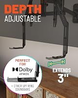 ECHOGEAR Soundbar Wall Mount Bracket Universal Depth Adjustable 6.6" - 20 lb view 4