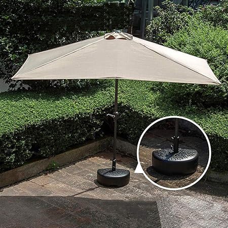 Parasol 2 3m 1 2m Leisure Patio Umbrella Terrace Umbrella Half Square Garden Umbrella Waterproof And Uv Umbrella Beach Umbrella With Crank Design Amazon Co Uk Garden Outdoors