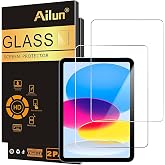 Ailun 2Pack Screen Protector for iPad A16 2025 11th 11"/10th Gen 2022 10.9" | Tempered Glass, Face ID Compatible, Apple Pencil Compatible, Case Friendly