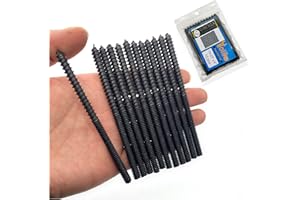 Yoliko 12 Pack 1/4-20 x 4 Inch Double Headed Bolts Black Hanger Bolts for Furniture Screws 100mm Length