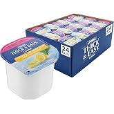 Thick &amp; Easy IDDSI Level 2 Hint of Lemon Water, 4 fl oz Cups, 24 Pack | IDDSI Level 2, Ready-to-Drink Thickened Beverage, Swallowing Support, Mildly Thick Nectar Consistency