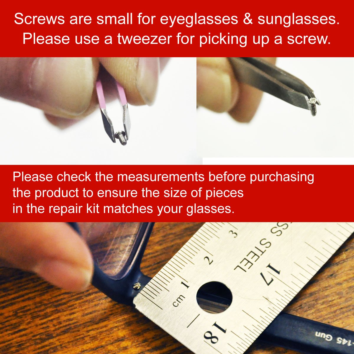 Universal Souvenir Glasses and Sunglasses Repair Kit, Black Sleek Markets