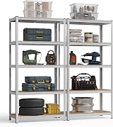 SONGMICS GLR050E02 Set of 2 Heavy Duty Shelving Units 5 Shelves 600 kg view 9