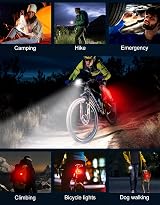 Rolgno Bike Lights Front and Back 1000 Lumen USB C IP65 Aluminum Set view 8