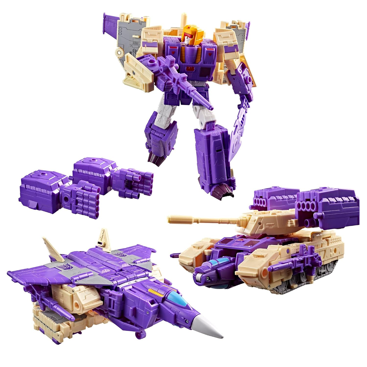 Transformers Studio Series The The Movie Blitzwing, Collectible 3-in-1 Converting 7-inch Leader Class Action Figure, 8+