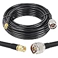 XRDS -RF SMA to N Cable 25ft, N Male to SMA Male Cable KMR240 Low Loss N to SMA Cable for WiFi Router, GPS Receiver, Antenna,