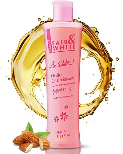 Fair & White So White Body Oil 250ml Vitamin E Almond Oil Lumiskin Hydrating