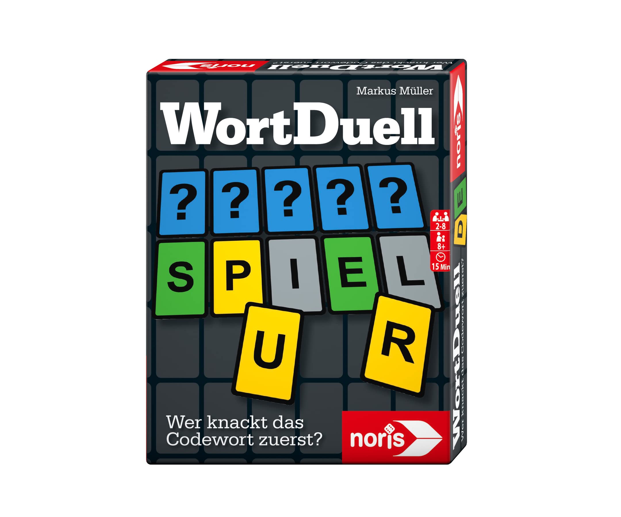 Noris 606261944 Word Duel, Plays in the Team and Solves the Codes, Card Game for 2 to 8 Players from 8 Years