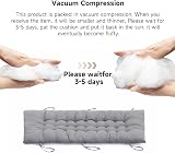 DKIEI 2/3 Seater Garden Bench Cushion 110x40cm Grey Non-Slip 8cm Thick view 6