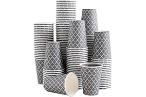 Lamosi Coffee Cups 12 oz 180 Pack, Disposable Paper Coffee Cups, Disposable Cups,12 oz Hot Cup,12oz Paper Insulated Cup for Cold Hot Drinks (No Lids)