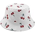 Mashiaoyi Unisex Print Double-Side-Wear Reversible Bucket Hat