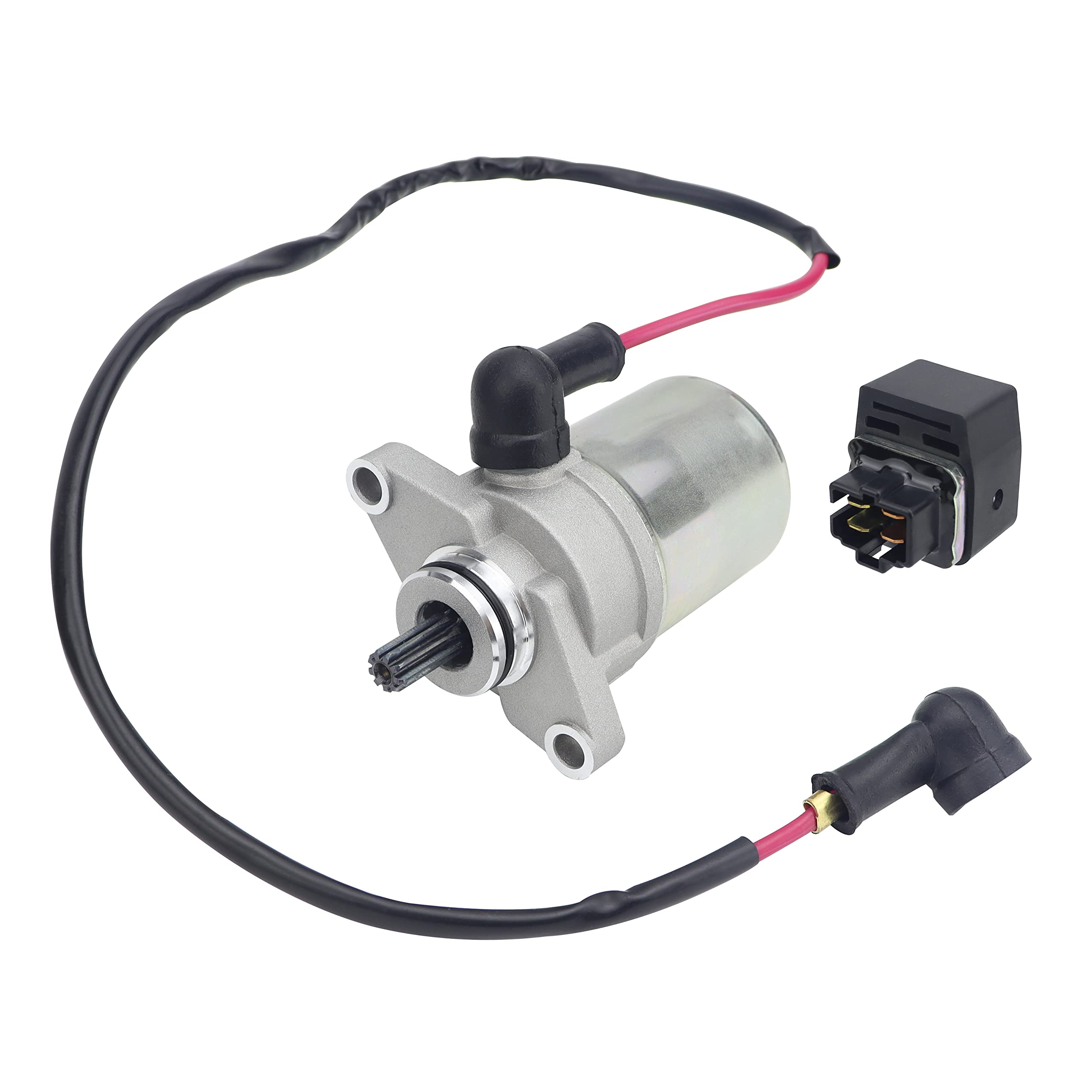 Photo 1 of SuLyLa 0450533 Starter & Relay Compatible with Polaris Sportsman 90 2001-2006/ Predator 90 /Scrambler 90 90X for E-TON TXL 90 AXL DXL NXL 0451692 650611 18643 18644 57-2732 410-54058 SMU0273 SMU0284