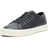 BOSS Men's Aiden Logo Block Leather Low Top Sneakers