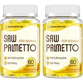 Jovariquethor Saw Palmetto for Women - DHT Blocker Hair Growth Supplement - 500mg Potent Saw Palmetto Gummies for Hair, Skin, Nails, Urinary Wellness - Mango-Pineapple Flavor - 120 Gummies