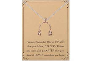 FUSTMW Headphone Pendant Necklace Hip hop DJ Music Lover Gifts Earphone Charm Necklace Punk Jewelry Necklace Music Jewelry