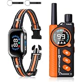 2-in-1 Bark &amp; Shock Collar - Color Screen Dog Training Collar with Beep/Vibration/Shock/Anti Bark 4 Modes, 3300FT E Collar with Remote for Small to Large Dogs (8-120lbs), IP67 Waterproof Rechargeable