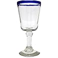 NOVICA Hand Blue Recycled, 10 Oz "Cancun Night Blown Wine - View #4