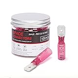 HKS 100PCS Male Spade Connector Red 22-16 AWG