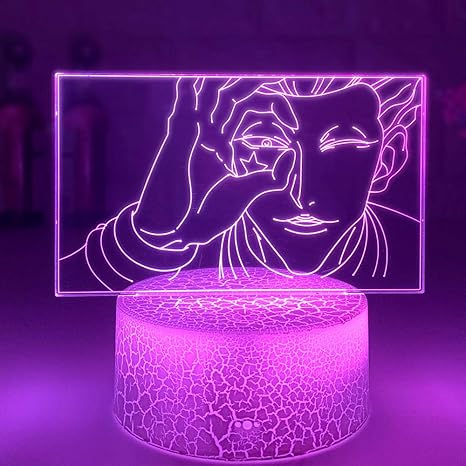 Hisoka - Lámpara de noche 3D con diseño de anime, para rostro, LED