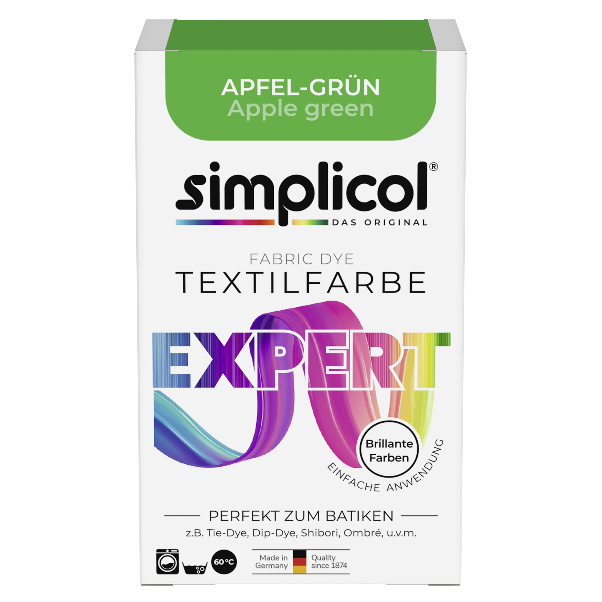 simplicol Expert Textile Paint Apple Green | Perfect for Batik and Creative DIY Projects | Easy to Use | Colour Powder | 150 g