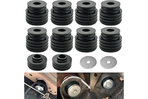 BENTOLIN KF04050BK Body Mount Bushing Kit Fits for 1999-2018 Ford F250 F350 Super Duty 2WD 4WD Polyurethane Body Cab Mounts Hardware Black (20PCS)