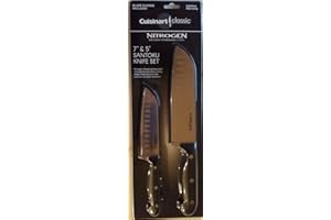 Cuisinart Classic 7" & 5" Santoku Knife Set with Guards - Nitrogen Infused Stainless Steel - C77TRN2-2PSAN