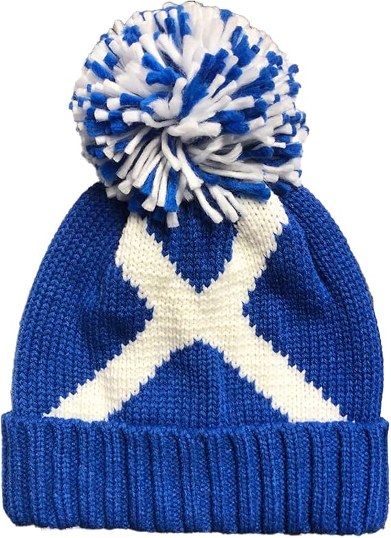 Maan Store Scotland HAT with Saltire Flag Design Royal Scottish SKI
