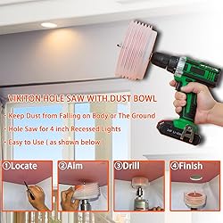 VIKITON 4-3/8 Hole Saw for Recessed Lights, 4.3