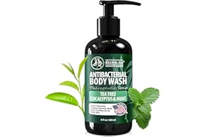 DERMA-NU Antibacterial Body Wash - Antibacterial Soap And Tea Tree Body Wash For Jock Itch, Athletes Foot, Eczema And Back Acne - Anti Bacterial Body Soap For Men And Women Safe For All Skin Types - 8 Oz