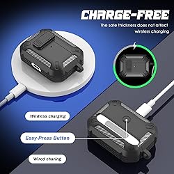 RFUNGUANGO for AirPods Pro Case Cover with Cleaner