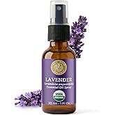 Silk Road Organic Lavender Essential Oil Spray, Lavandula Angustifolia, 100% Pure USDA Certified Aromatherapy for Calming, Relaxation & Skin – 1 oz Spray - Always Pure, Always Organic