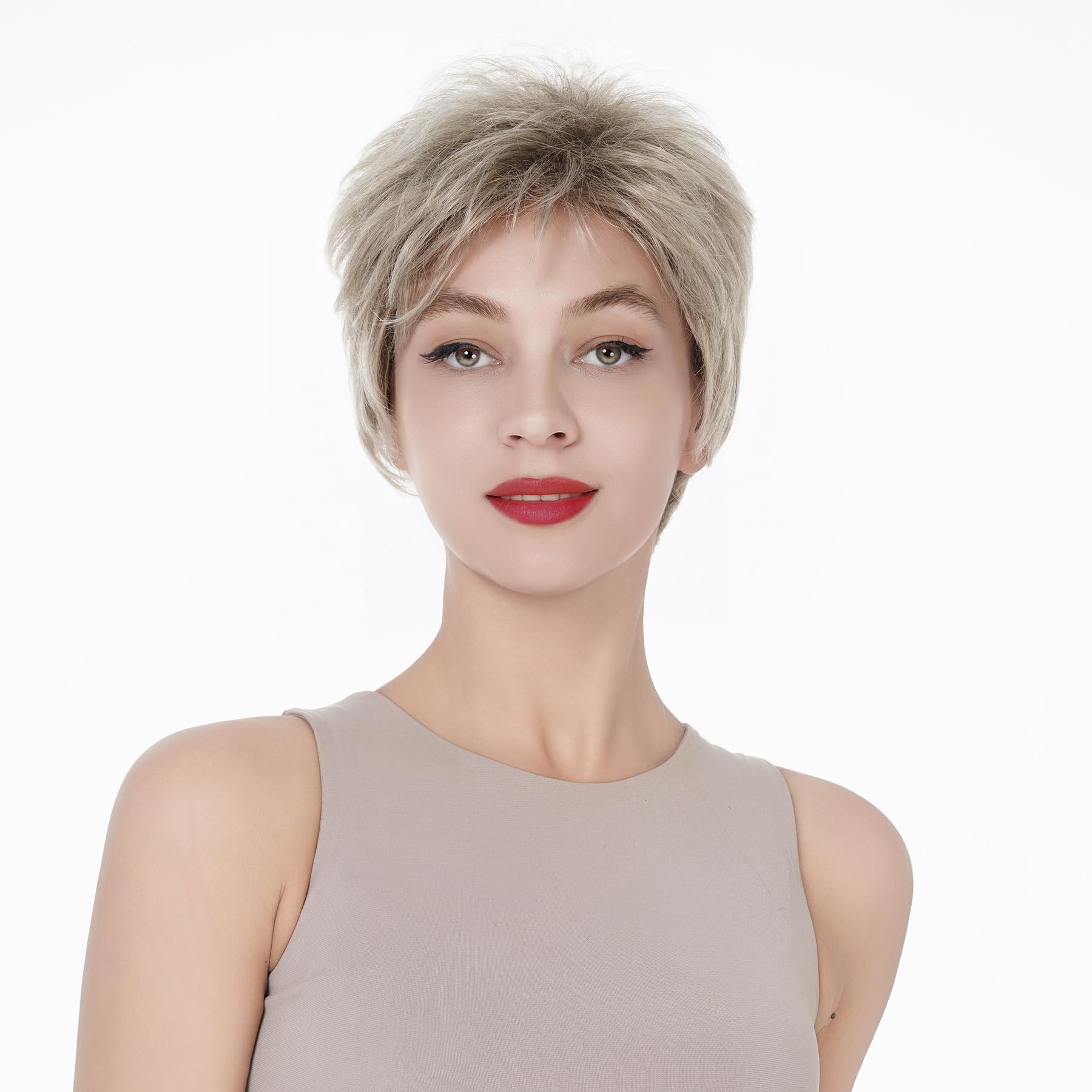 Lydell 6" Women's Short Wigs Soft Wavy Natural Synthetic Wig Layered Movement Classic Styled (230T)