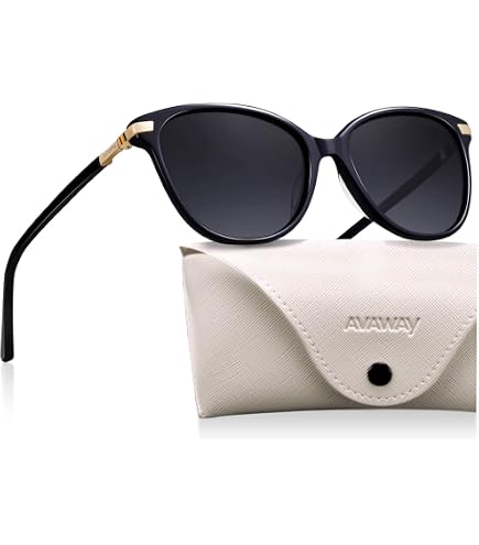 Amazon.com: Aydicon Trendy Black Cat Eye Polarized Women display picture 3