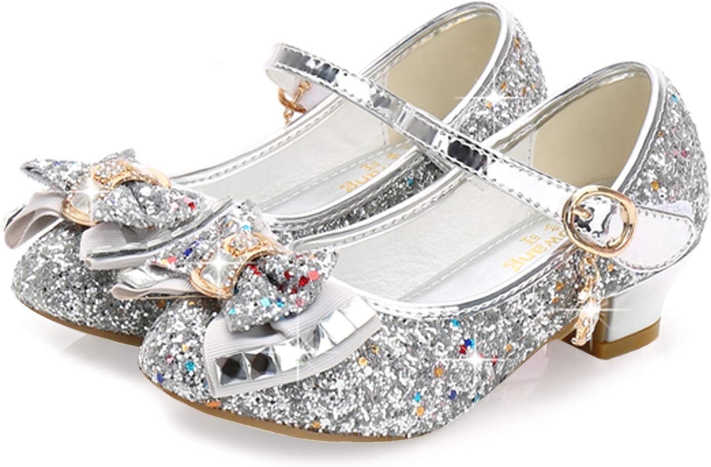 Waloka Flower Girls Dress Wedding Party Bridesmaids Heel Mary Jane Princess Shoes