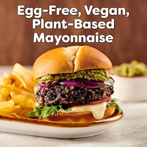 HELLMANN’S HEAVY DUTY VEGAN MAYONNAISE JAR, CREAMY PLANT BASED MAYO, CONDIMENT FOR SALADS AND SANDWICHES, EGG FREE, 1 GALLON, 128 OZ, PACK OF 1