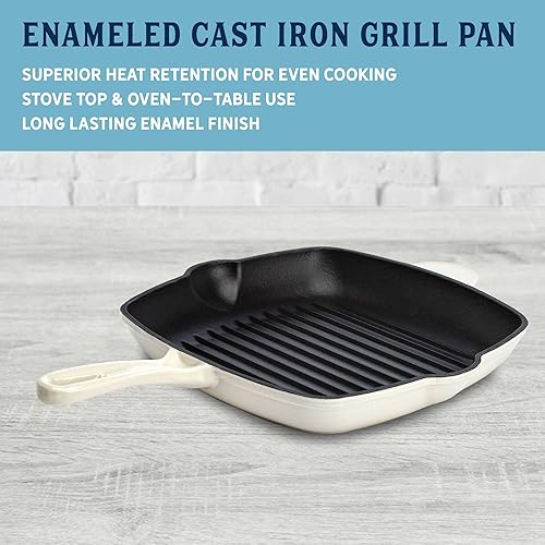 Iron Square Grill Griddle Pan With Ridges 10''x10'' Square Grill