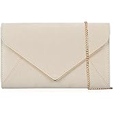 Venoline Faux Suede Women Evening Bag Foldover Clutch Purse Cocktail Prom Party Formal Envelope Handbag