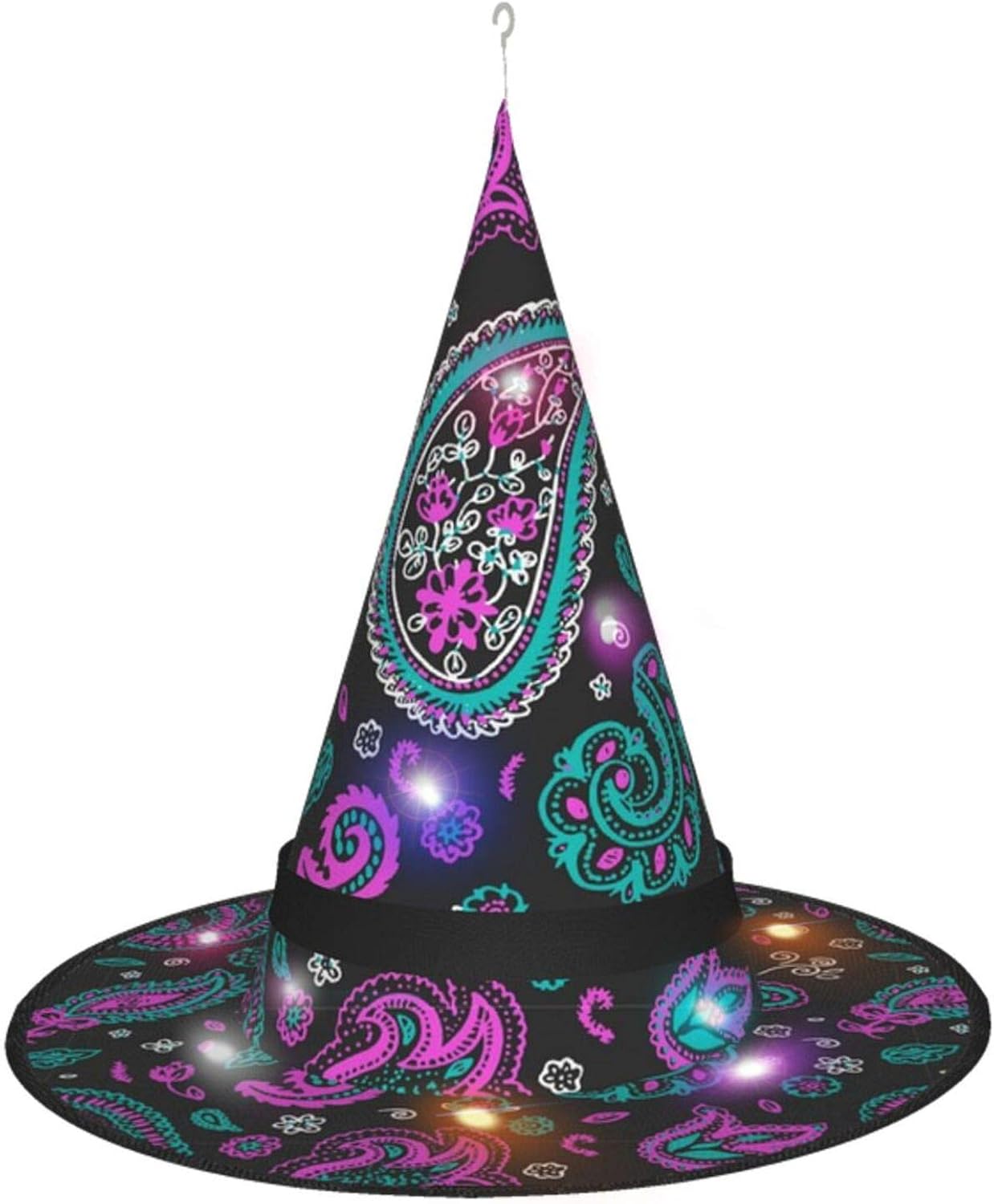 daoyiqi131 Crisbrella Paisley Witch Hat Led Light Up