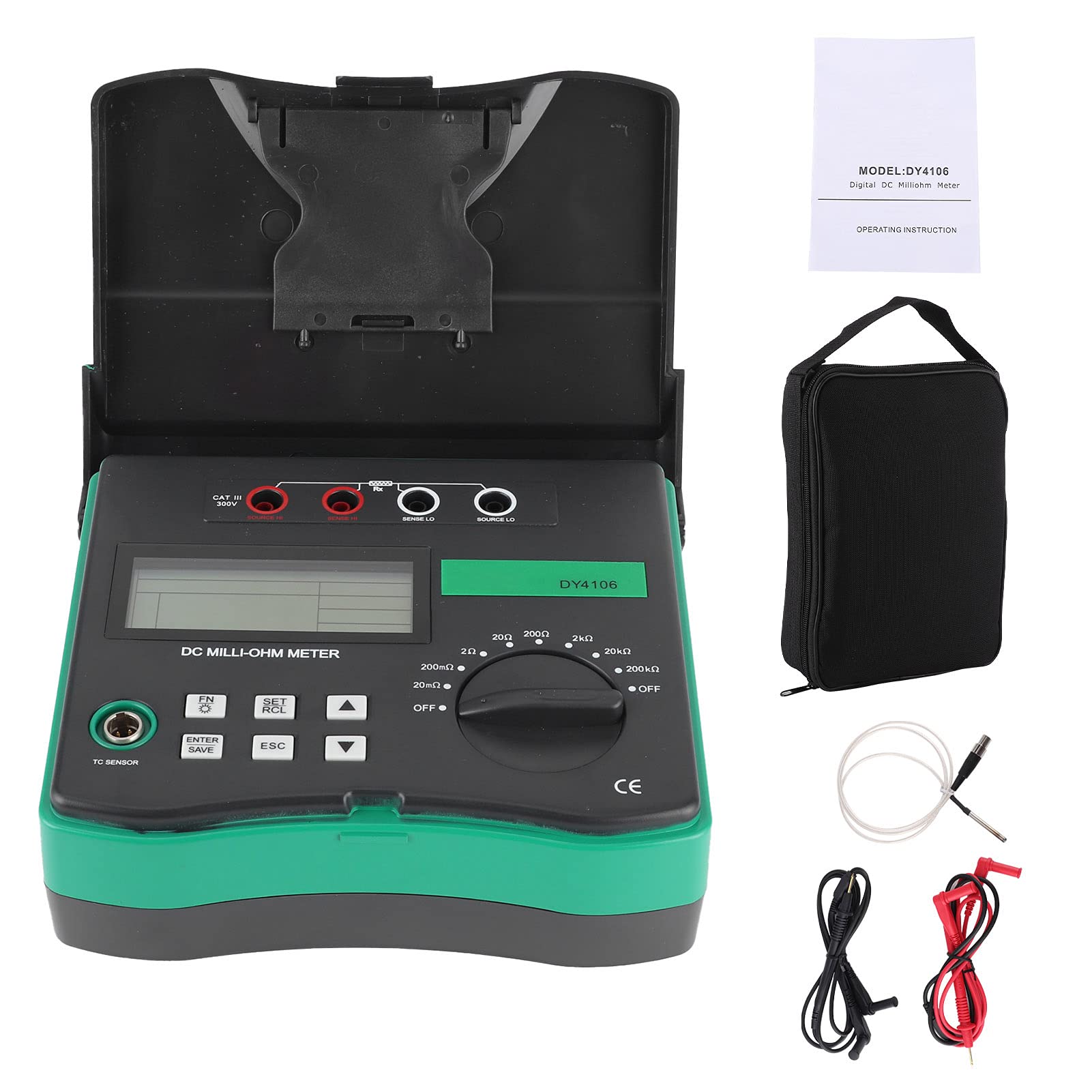 Automotive Circuit Resistance Tester Electrical Digital DC Microohm Milliohm Meter 20mΩ‑200kΩ