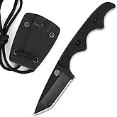 REAT Fixed Blade Knife with Kydex Sheath, 5" 14C28N Steel Blade with Full Tang Desgin,Ergonomic G10 Handle, Mini Neck Knife for Camping,Hunting,Outdoor