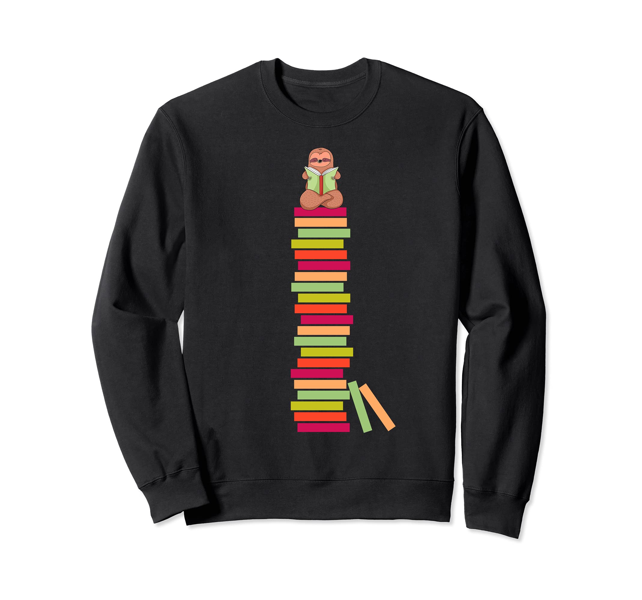 Books sloth read bookworm book Sweatshirt