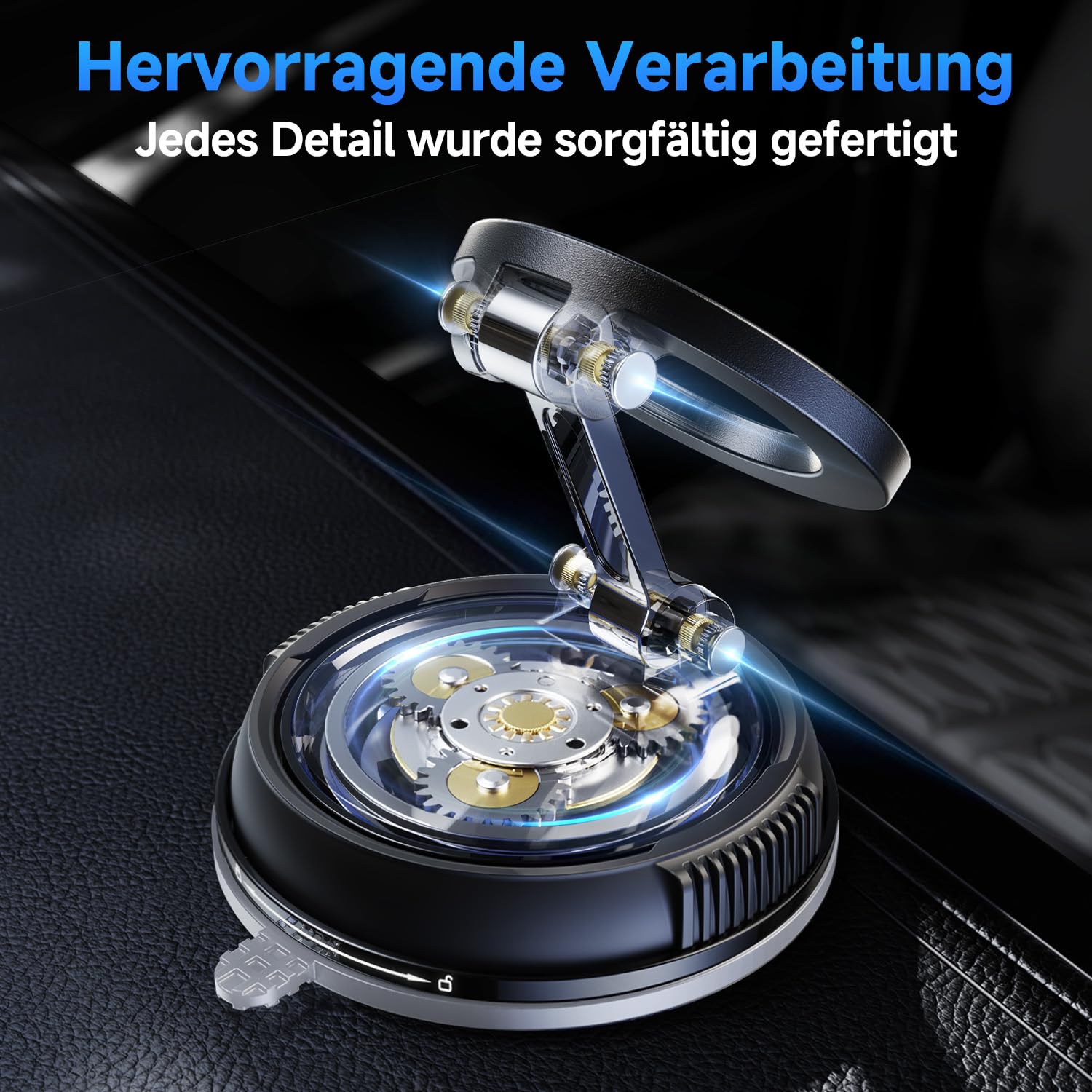Moeila Vakuum Handyhalterung Auto für Magsafe Autohalterung [mit 78+LBS stärkste Saugkraft & 2400gf stärkster Magnet], 360° Drehbare Handyhalterung Magnet, KFZ Autohalterung für Alle Handys, Schwarz. 7