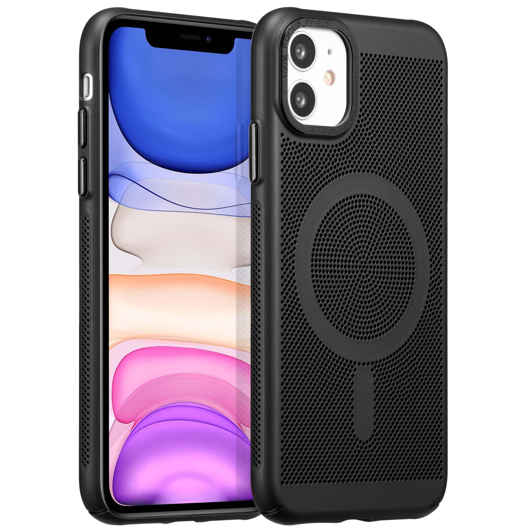 ZCDAYE Magnetic Case for iPhone 11, Cooling Gaming Case Support Wireless Charging, Hard PC Slim Fit Anti-Drop Heat Dissipation Protective Cover, Black
