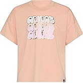 Adidas Girls Short Sleeve Drop Shoulder Graphic Tee Shirt