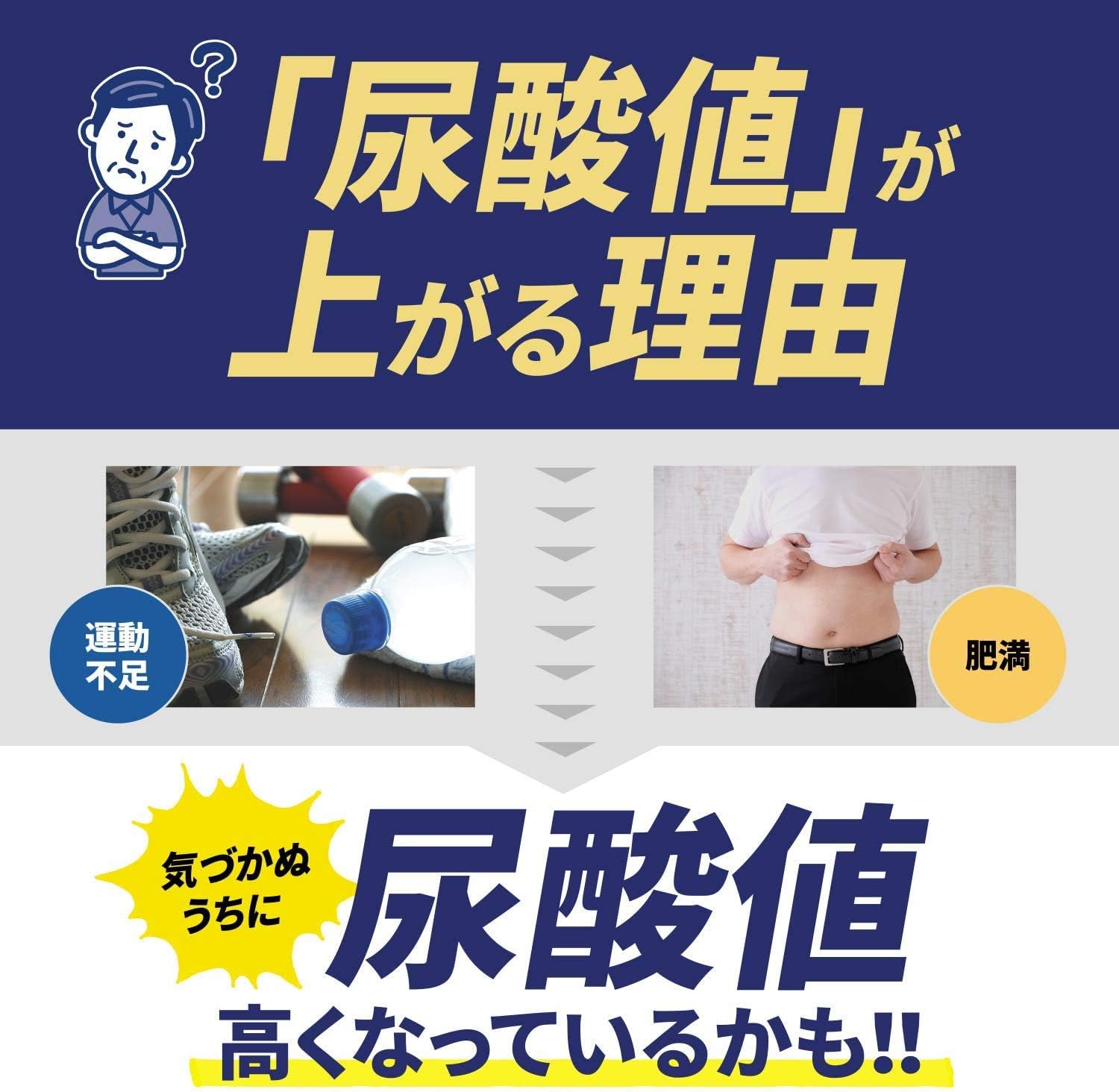 Amazon 機能性表示食品 尿酸値を下げる 脂肪を減らす サプリメント 30日分 ダブルケア ウルタス Urutas 食物繊維