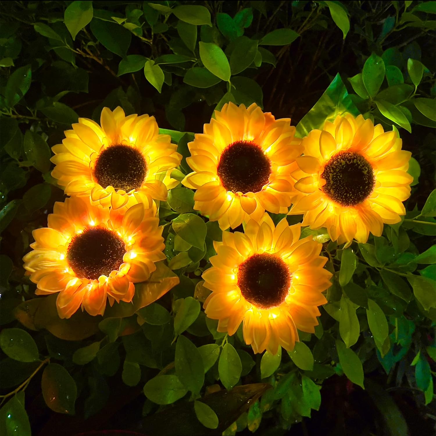 IOYOI Solar Sunflower Lights, Outdoor Decorative Solar Lights, Waterproof Solar Powered Sunflower Lights, Garden Solar Stake Lights for for Patio Lawn Garden Yard Pathway Decoration : Garden & Outdoor