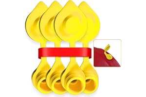 MR. YELLOW CAP 4pcs Yellow Gas Can Vent Caps - Can Vents for Plastic Cans & Metal Fuel Jugs, Vent Kit for Blitz Gas Can, Fuel Can Vent Caps for 5 Gallon Can Air Vent Kit