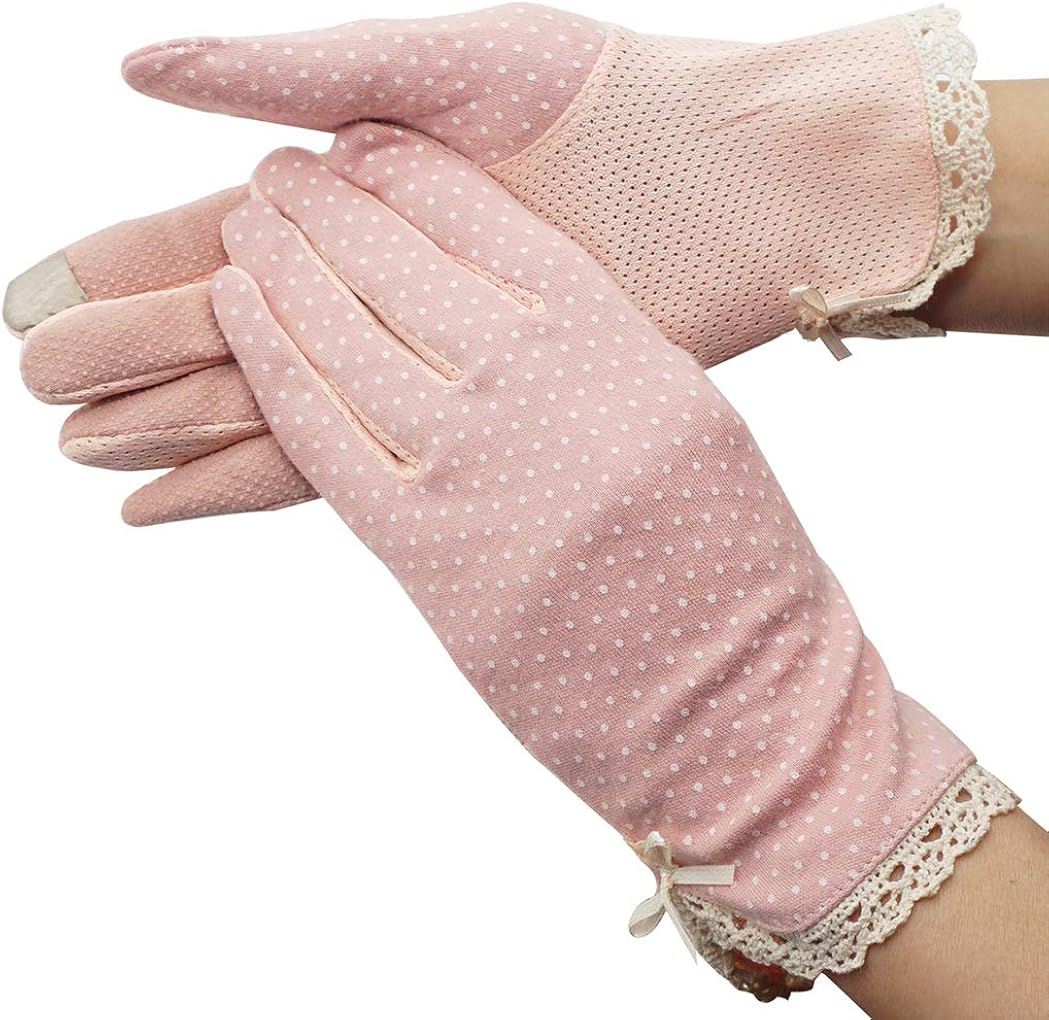 Summer Women Outdoor Cotton Uv Protection Sun Driving Gloves Mittens