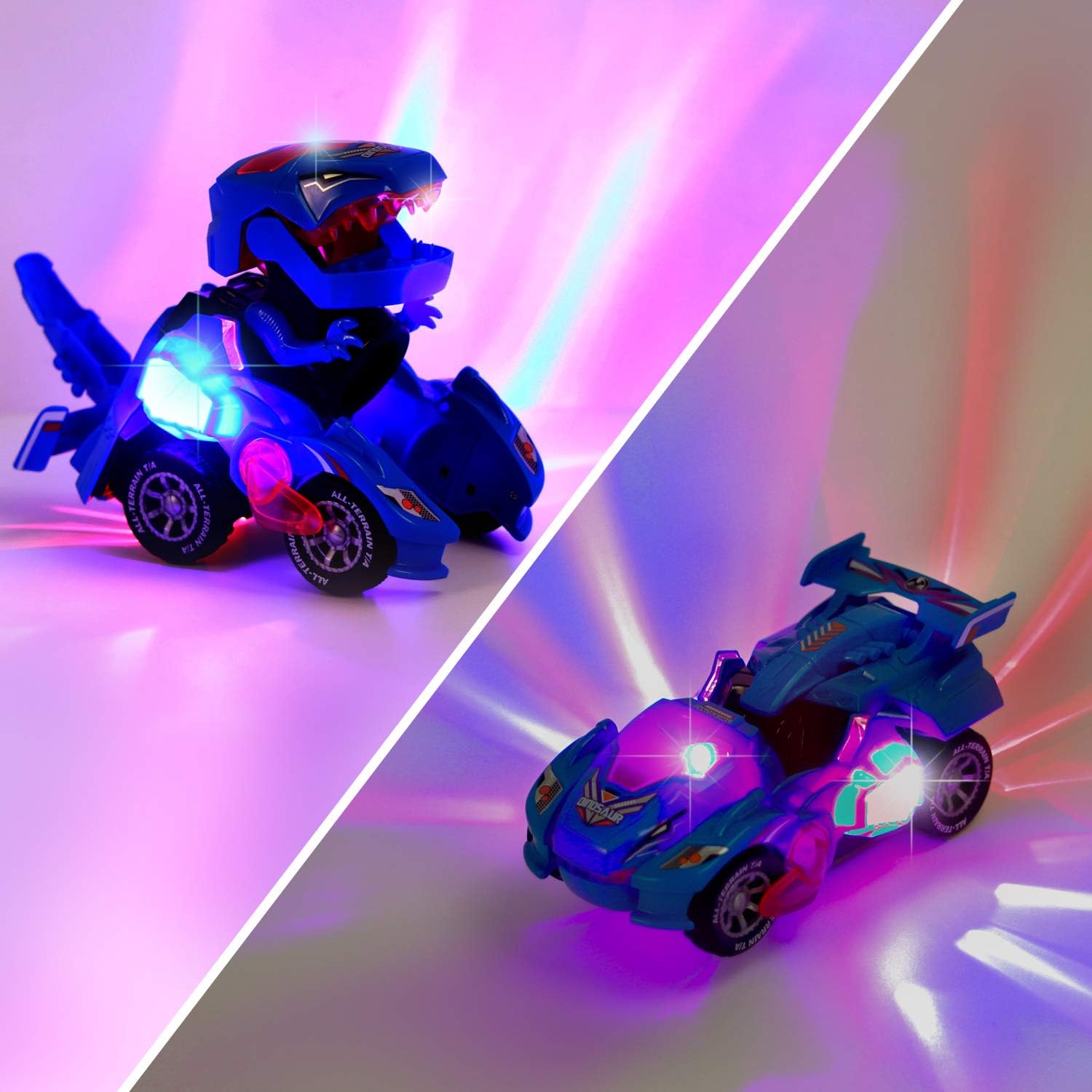 transformer dinosaur led car